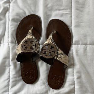 Snakeskin Tory Burch sandals